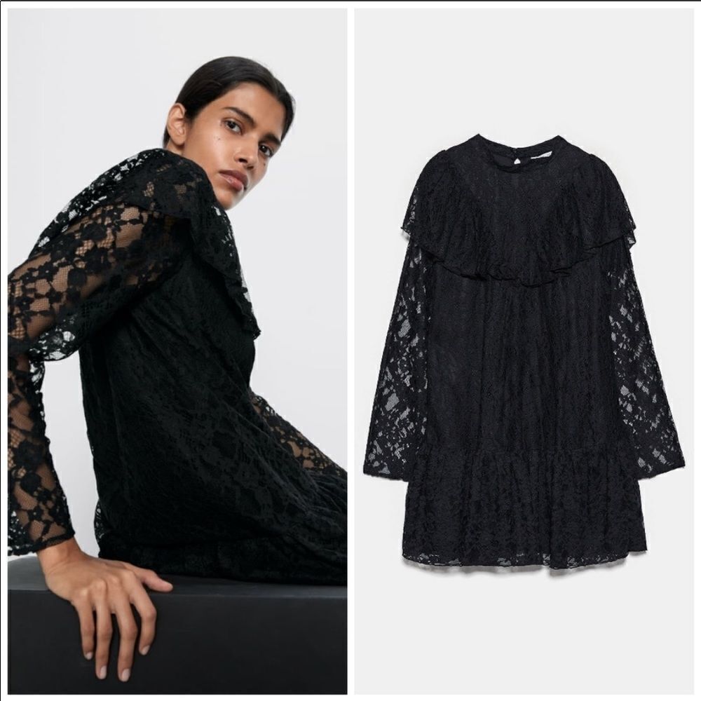 ✨ Zara All Over Lace Dress✨